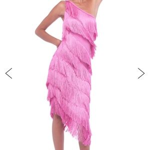 Norma Kamali - Fringe One Shoulder Dress